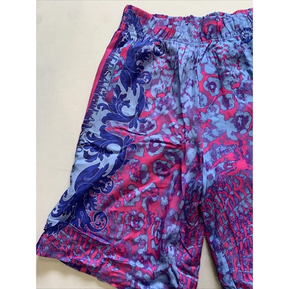 Versace Jeans Couture Men's Blue Twill Panel Printed Shorts IT 48 US 32 NWT - Picture 2 of 15